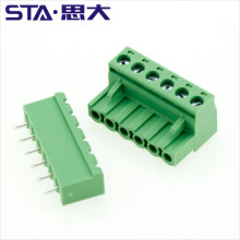 Conector tipo euro del bloque de terminales 5,0 mm 2 3 4 6 8 10 12 polos 300v 16a conector